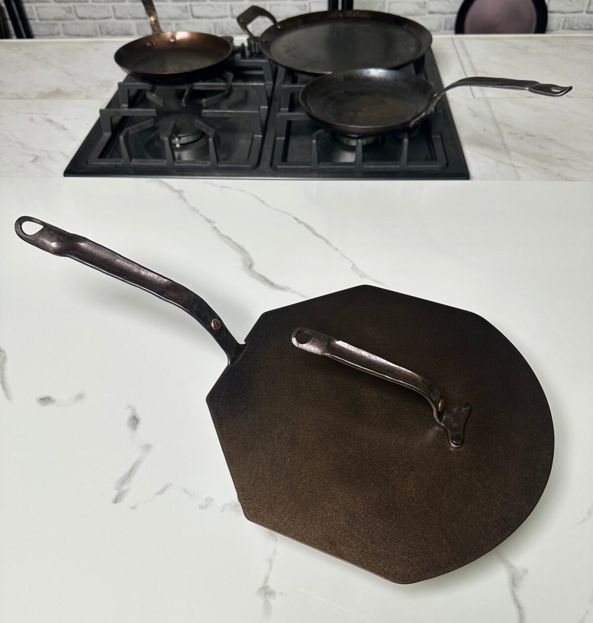 10" Hybrid Carbon Steel Skillet - Hand Forged - Image 6
