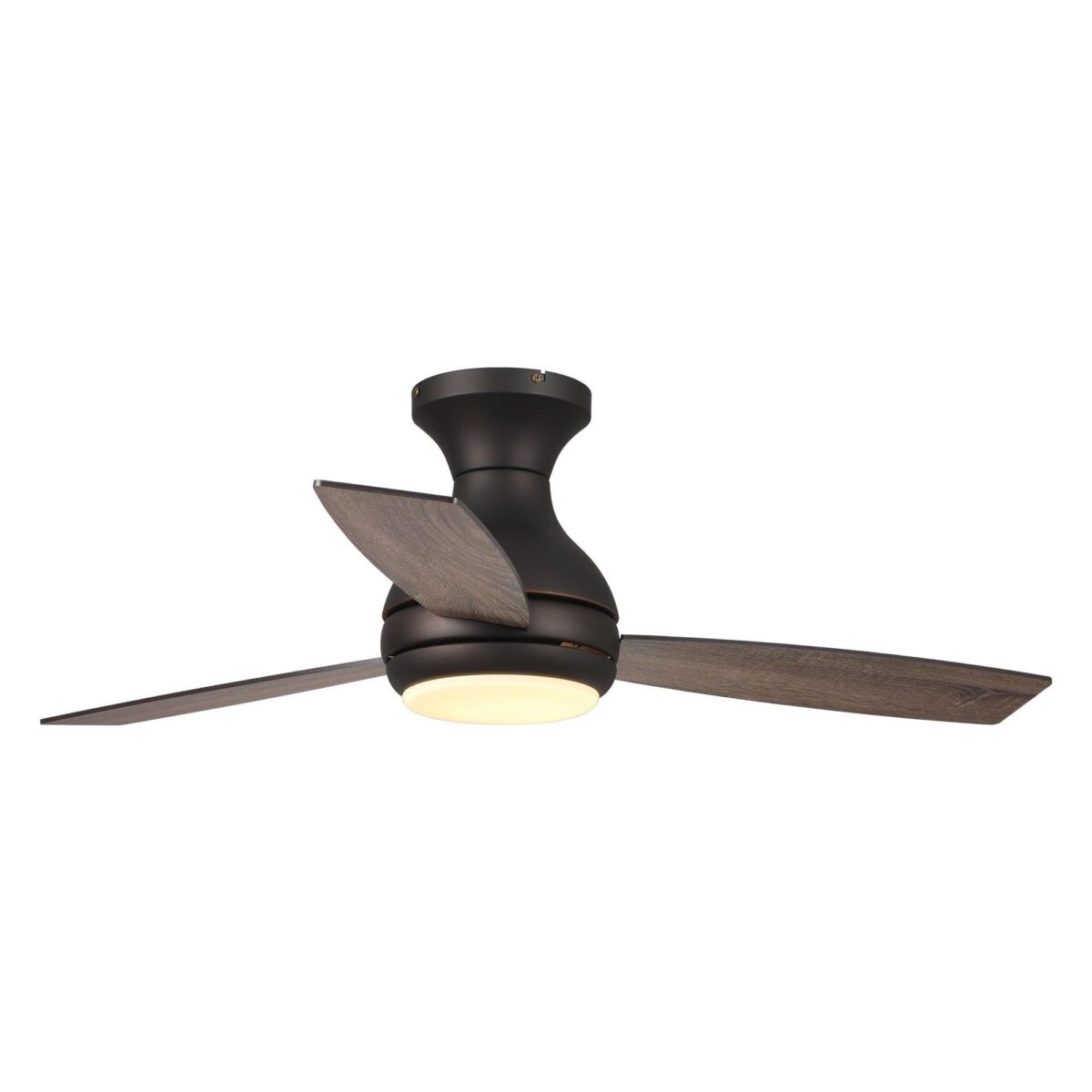 48" Beckette Farmhouse Flush Mount Reversible Ceiling Fan with Lighting and Remote Control - Image 1