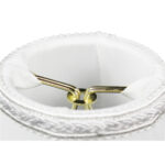 5"W x 4"H Set of 6 Down White Scallop Stretch Clip-on Candelabra Lampshade - Image 8