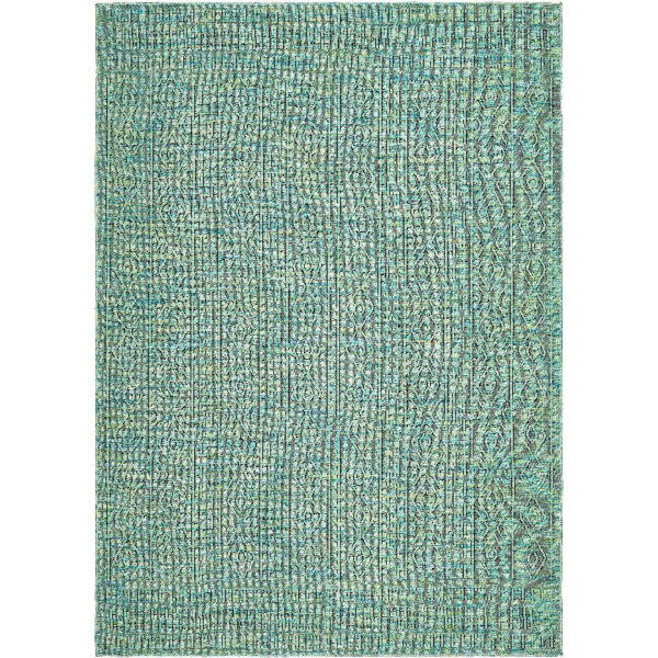 Benjaman Bohemian Dark Green Area Rug