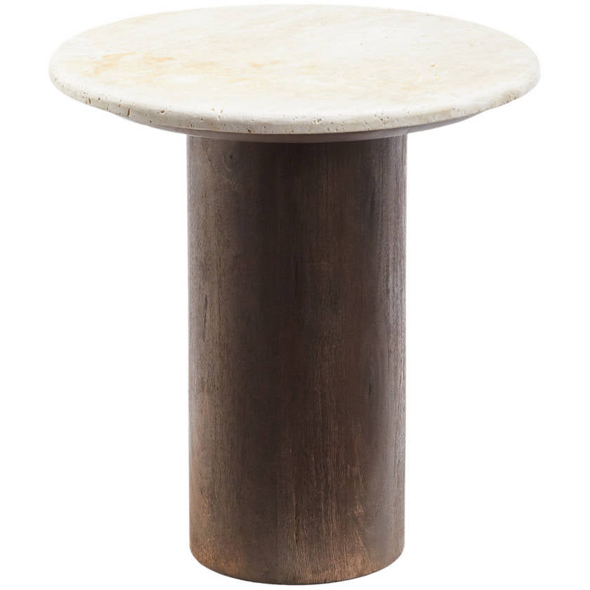 AAAC0024 Matther Cream/Dark Brown End Table - Image 1