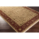 Serra Modern Tan/Brick Red Area Rug - Image 2