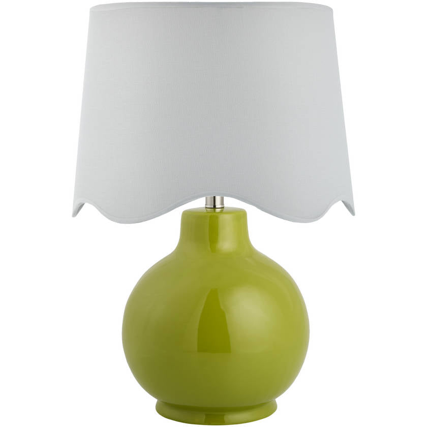 AAAC2212-1 Tereza Rustic Green/White Table Lamp - Image 1