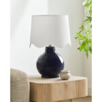 Tereza Rustic Dark Blue/White Table Lamp - Image 2