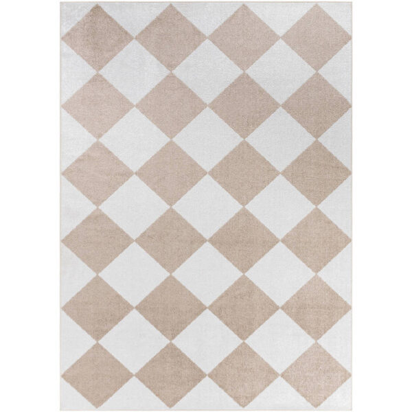 Senior Modern Light Brown Washable Area Rug