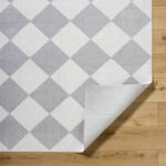 Senior Modern Light Gray Washable Area Rug - Image 2