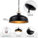 Ambert 1-Light Black Rustic Metal Dimmable Island Pendant Light - Image 6