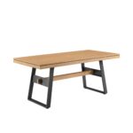 Brickell Modern Industrial Bridge-Leg Dining Table & Desk - Image 4