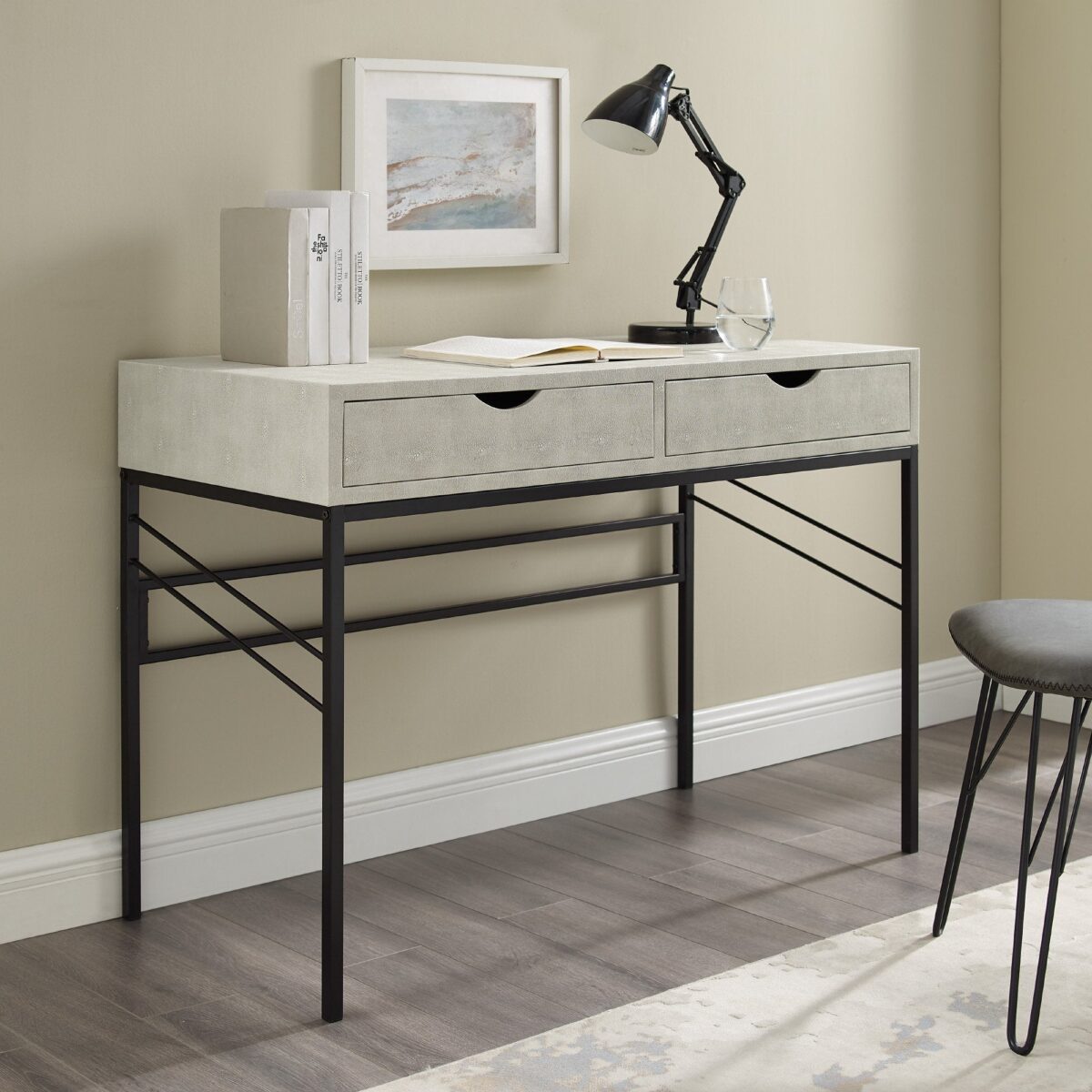 Vetti Faux Shagreen Desk & Console Table - Image 5
