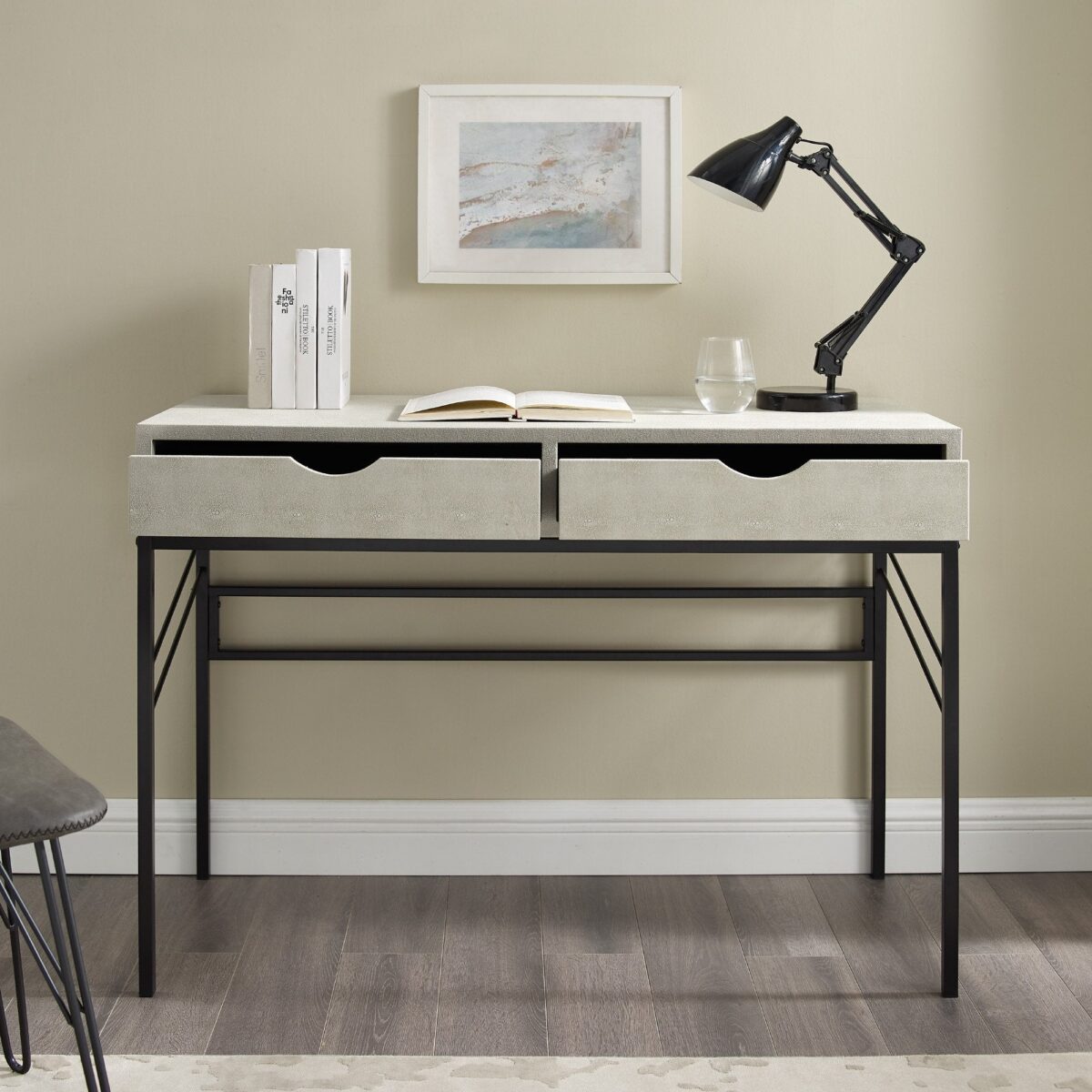 Vetti Faux Shagreen Desk & Console Table - Image 7