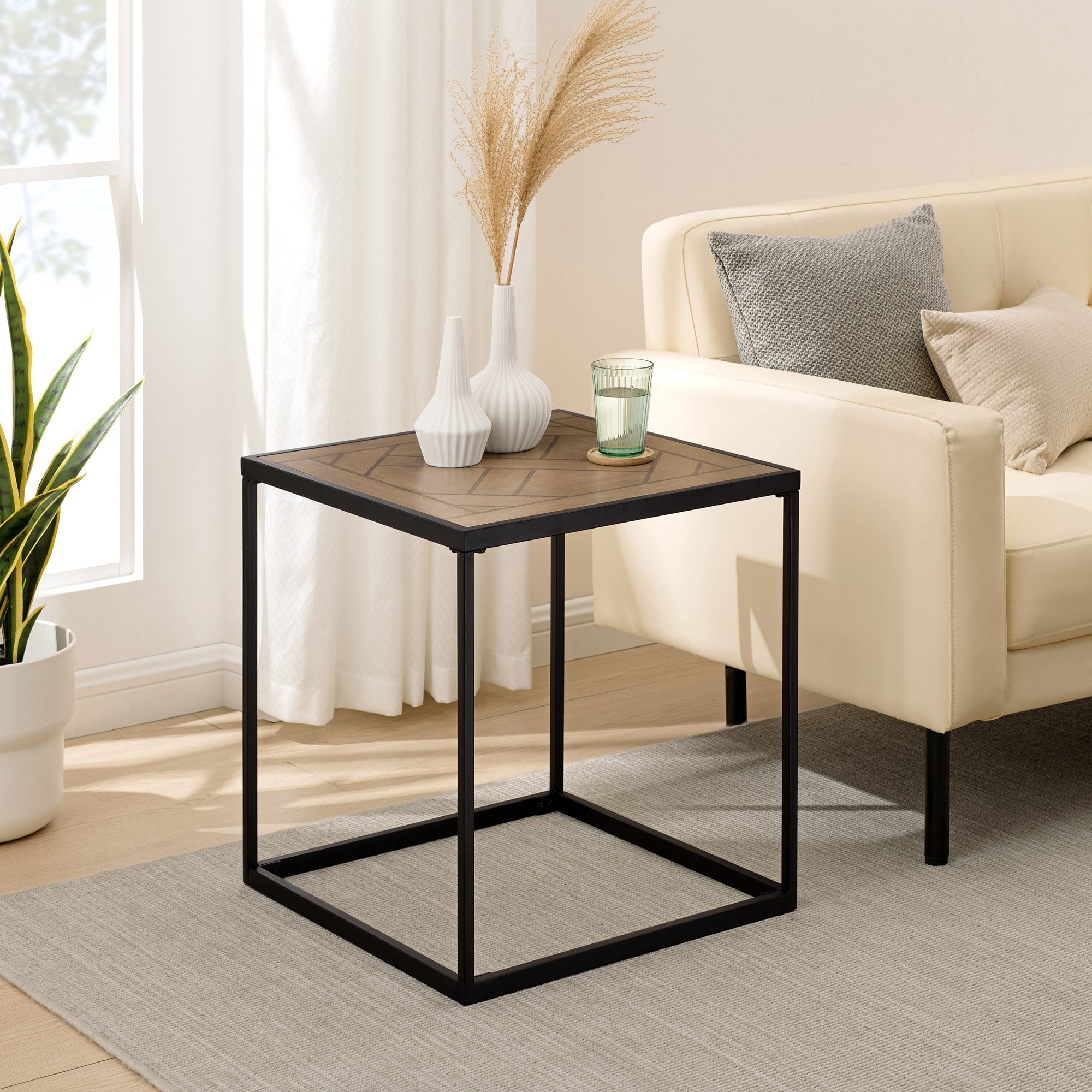 PRQL8KPQ_RS02_Amazon_LS_01 Parquet 20" Square Side Table - Image 1