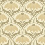 Scalloped Coneflower Wallpaper - Vintage Floral Elegance - Image 7