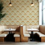 Scalloped Coneflower Wallpaper - Vintage Floral Elegance - Image 5