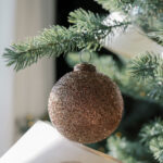 Set of 4 Handcrafted 4" Antique Bronze Beaded Glass Ornaments with Jute Hanger and Antique Topper - Image 6