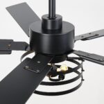 Vaczon 52 Inch DC Motor Industrial Downrod Ceiling Fan with Light and Remote Control - Image 15