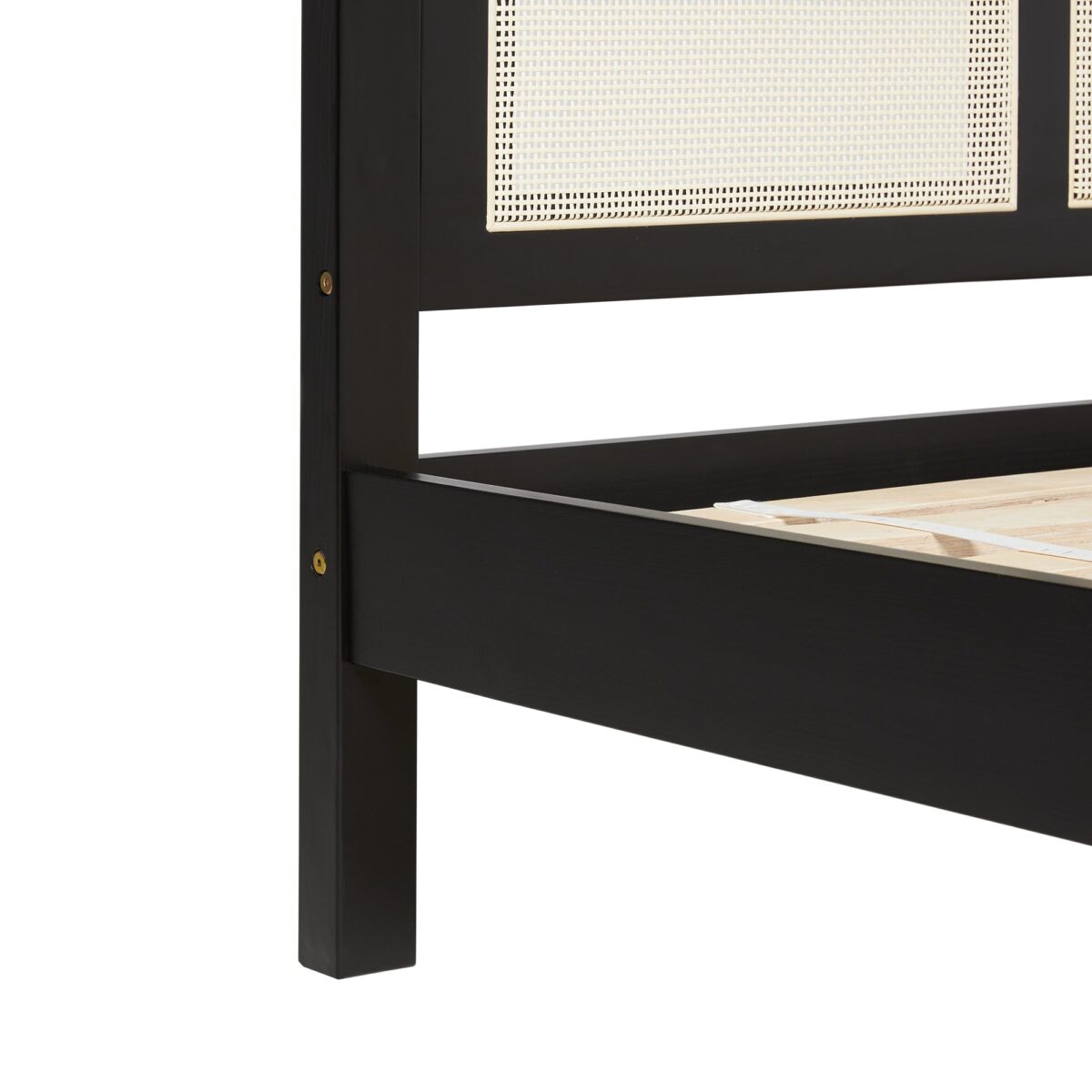 Yasmina Solid Wood Rattan Paneled Platform Bed (Queen or King) - Image 10