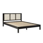 Yasmina Solid Wood Rattan Paneled Platform Bed (Queen or King) - Image 9
