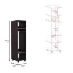 Walker Edison | Minimalist Tall Wardrobe Armoire Storage Cabinet with Mirrorlook - Image 3